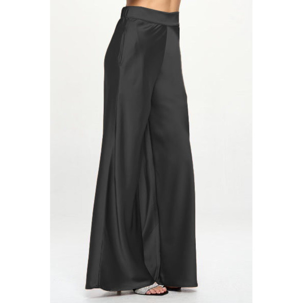 Elegant Black Wide-Leg Women's Pants